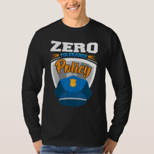 Zero tolerantiebeleid vriendelijkheid politie pet t-shirt