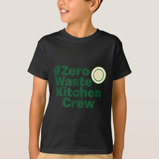 Zero Waste Kitchen Crew Sustainability Design  T-shirt (Voorkant)