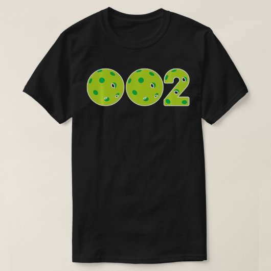 Zero Zero Two I Funny 002 Pickleball Design Tourna T-shirt (Design voorkant)