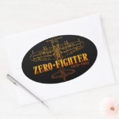 ZEROFIGHTER4 OVALE STICKER (Envelop)