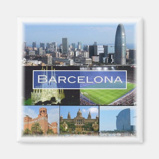 zES003 BARCELONA Spanje - Fridge Magnet Magneet (Voorkant)