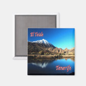 zES006 EL TEIDE Tenerife Spanje, Fridge Magneet (Voorkant / Achterkant)