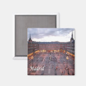 zES009 MADRID Plaza Mayor Espagne - Fridge Magnet (Recto/Verso)