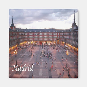 zES009 MADRID Plaza Mayor Spanje - Fridge Magnet Magneet
