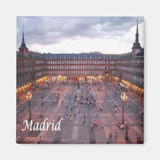 zES009 MADRID Plaza Mayor Spanje - Fridge Magnet Magneet (Voorkant)