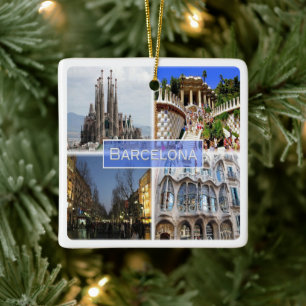 zES010 BARCELONA, Spanje, Europa, keramisch Orname Keramisch Ornament