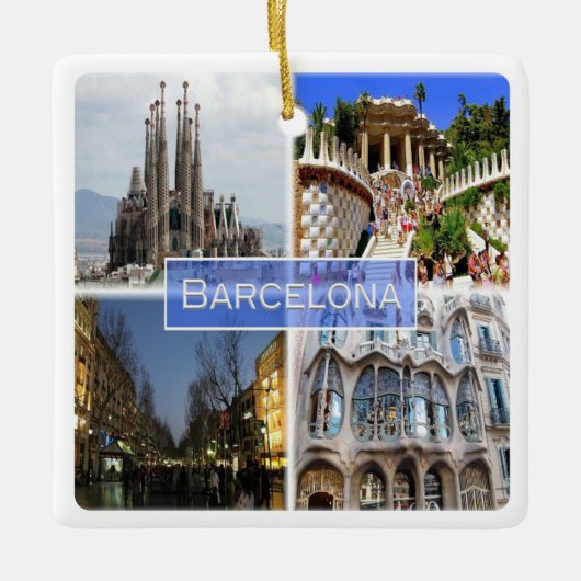 zES010 BARCELONE, Espagne, Europe, Ornement en cér (Devant)