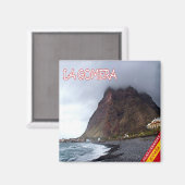 zES024 LA GOMERA, Strand, Spanje, Koelkast Magneet (Voorkant / Achterkant)
