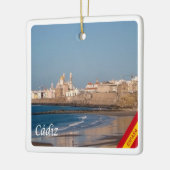 zES028 CADIZ panorama Spanje, Keramisch Ornament (Links)