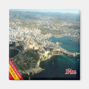 zES043 EIVISSA Panorama Spanje, Fridge Magneet