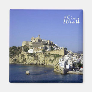 zES060 EIVISSA panorama, Balearen Spanje, Fridge Magneet