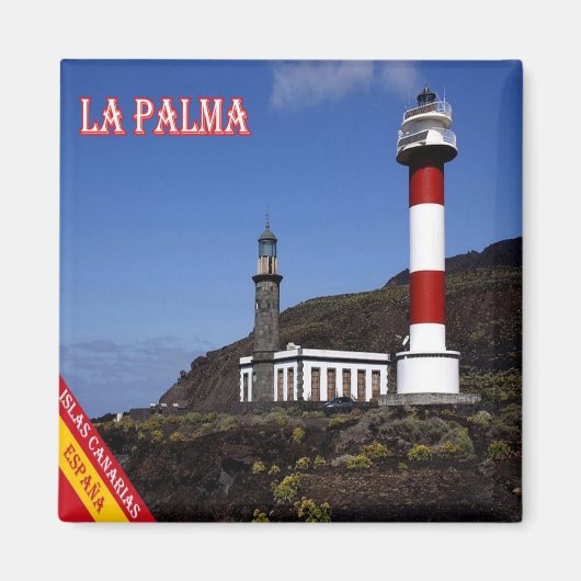 zES080 LA PALMA, LIGHTHOUSE, Spanje, Fridge Magneet (Voorkant)
