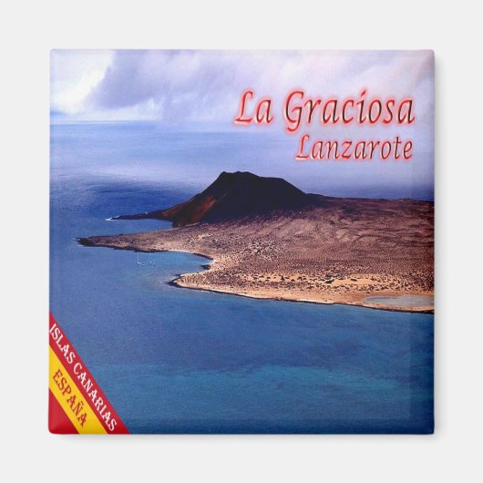 zES089 LANZAROTE, LA GRACIOSA, Spanje, Fridge Magneet (Voorkant)