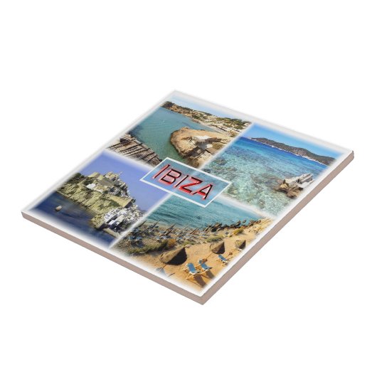 zES109, oude stad IBIZA, CALA TARIDA, SES SALINAS, Tegeltje (Zijkant)