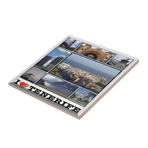 zES141 TENERIFE Santa Cruz "Ik hou van", Tegeltje