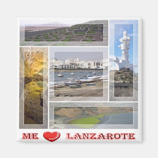 zES145 LANZAROTE "I Love", Espagne, Fridge Magnet (Devant)