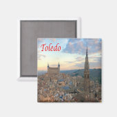 zES149 TOLEDO panorama, Spanje, Fridge Magneet (Voorkant / Achterkant)