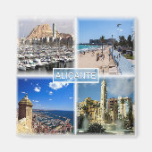 zES154 ALICANTE Postiguet strand Explanad, Fridge Magneet (Voorkant)