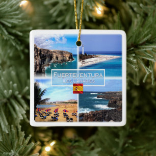zES158 FUERTEVENTURA Iles Canaries Cuevas de Ajyuy Keramisch Ornament