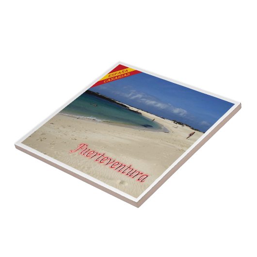 zES160 FUERTEVENTURA playa el Cotillo, Tegeltje (Zijkant)