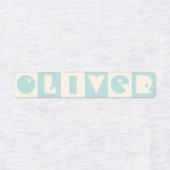 Zes 6 letter jongensnaam rechthoekig ijzer Patch Labels (Design 1)