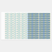 Zes 6 letter jongensnaam rechthoekig ijzer Patch Labels (Vel)