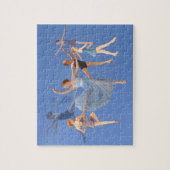 Zes Ballerinas op blauw Legpuzzel (Verticaal)
