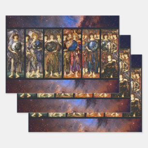 ZES DAGEN VAN DE OPRICHTING ANGELS DOOR Edward Bur Inpakpapier Vel