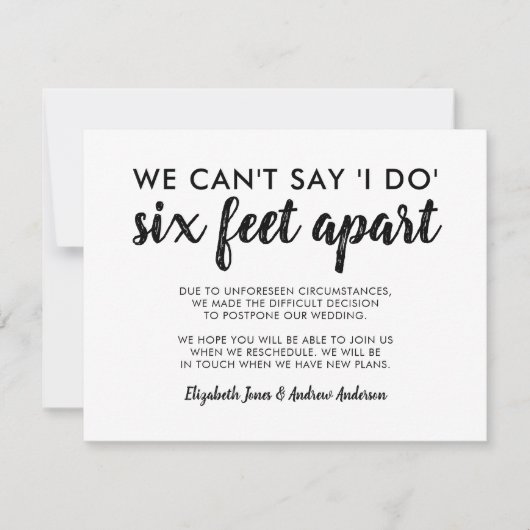 Zes Feet Apart Verandering van de Datum van het hu Aankondiging (Voorkant)