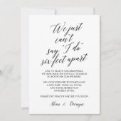 Zes feet extra | Geannuleerde uitgestelde bruiloft Kaart (Voorkant)