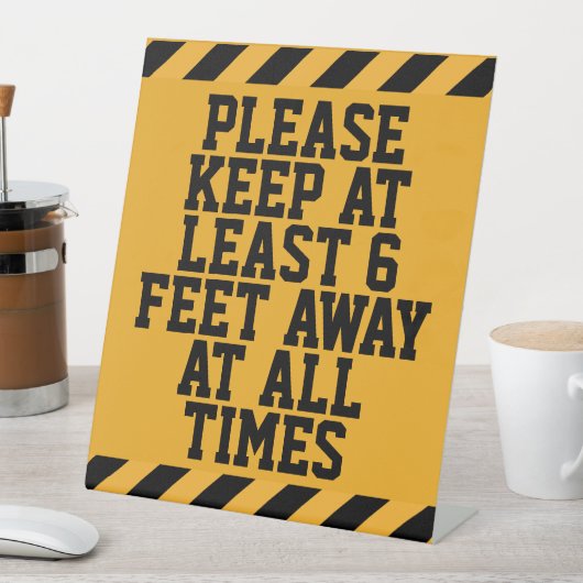 Zes feet sociale vervorming reclamebord met voetstuk (Insitu)