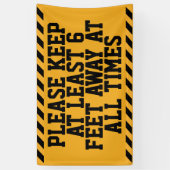 Zes feet sociale vervorming spandoek (Verticaal)