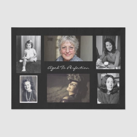 Zes foto gepersonaliseerd tissuepapier (Voorkant)