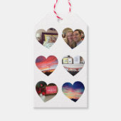 Zes foto harten aangepaste cadeau Label Cadeaulabel (Voorkant)