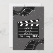 Zes foto's Collage Inspirerend sparen de Datum Save The Date (Achterkant)