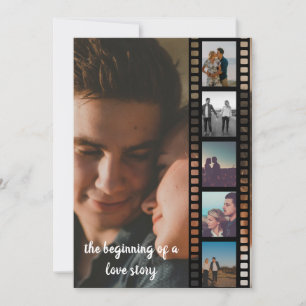 Zes foto's Collage Inspirerend sparen de Datum Save The Date