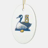 Zes ganzen a-Laying Keramisch Ornament (Links)