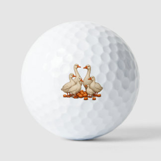 Zes ganzen die leggen knippen sjabloon stijl 2 golfballen