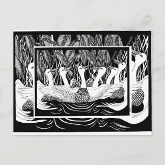 Zes ganzen, zes ganzen briefkaart