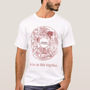 Zes gebieden (rood) t-shirt