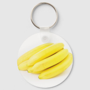 Zes gele bananen sleutelhanger