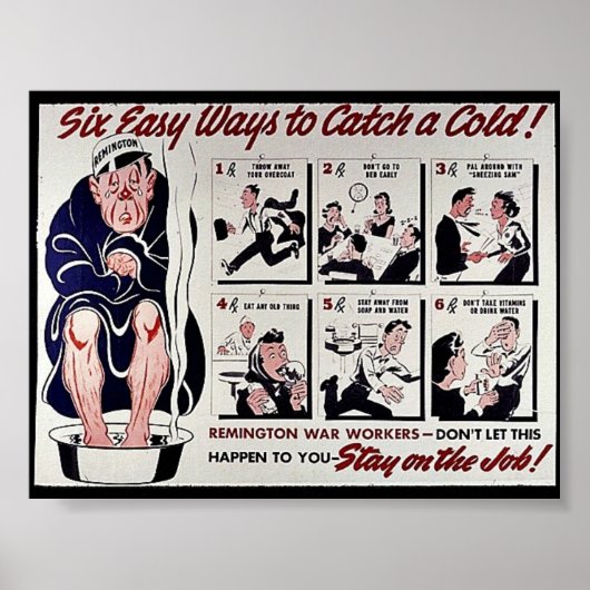 Zes gemakkelijke manieren om een koude te vangen, poster (Voorkant)