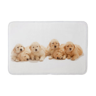 Zes Golden Retriever Puppies Badmat