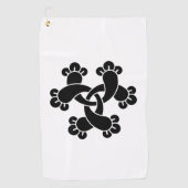 Zes in elkaar grijpende kruidnagels golfhanddoek (Voorkant)