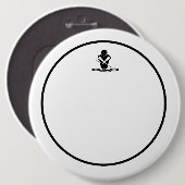 Zes-inch spatdrum met pin-stripe kop ronde button 6,0 cm (Voorkant /achterkant)