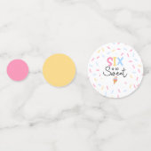 Zes is zo lief ijsje 6e verjaardagsfeest confetti (Voorkanten)