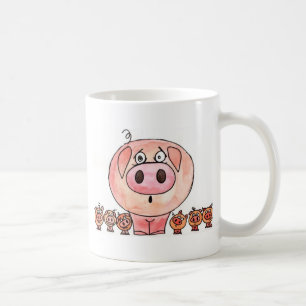 Zes kleine varkens koffiemok