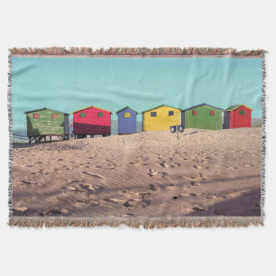 Zes kleurrijke strand   Kaapstad, Zuid-Afrika Deken