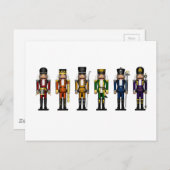 Zes LGBTQ Pride Rainbow Winter Nutcrackers Briefkaart (Voorkant / Achterkant)