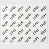Zes LGBTQ Pride Rainbow Winter Nutcrackers Cadeaupapier (Vlak)